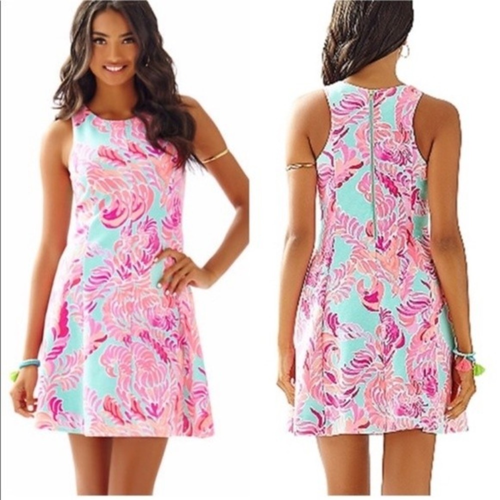 NWT Lilly Pulitzer Love Birds Cove Fit and Flare Dress Medium